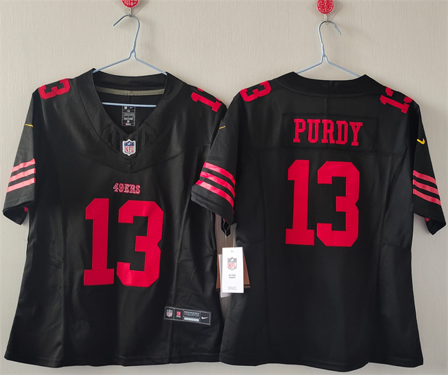 Women's San Francisco 49ers #13 Brock Purdy Black F.U.S.E Vapor Untouchable Stitched Jersey(Run Small)